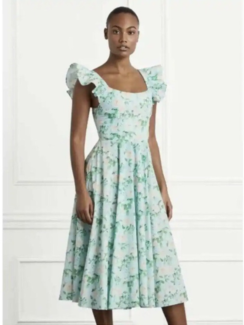 Hill House Daphne Dress in Blue Roses Medium NWT
